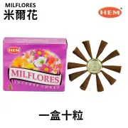 HEM Handmade India Incense Cone - MILFLORES 10 pieces Fixed Size
