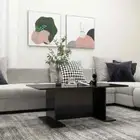 NNEVL Coffee Table Black 103.5x60x40 cm Chipboard