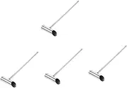 Zerodeko 4pcs Unique Design Stainless Steel Marshmallow Sugar Scooper Long Handle Spoon Set Perfect for Candy Making