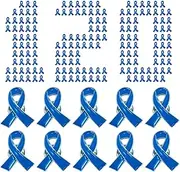 [Alodidae] 120 Pcs Light Blue Awareness Ribbon Pins Colorectal Colon Prostate Cancer Awareness Pin Products, Alloy Steel, no gemstone