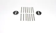 [Greenhills] Slot Spares 14 Tinned Copper Braids & 2 Braid Plates C8329 Scalextric Compatible - G2994 *
