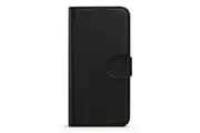 For iPhone 14 Pro Max Case Fashion Cowhide Genuine Leather Wallet Cover Black