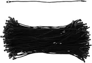 100Pcs Clothing Price Tag Bullet Head Hang Swing Tags Labeling String Lock Ties Twine (Black-10cm)