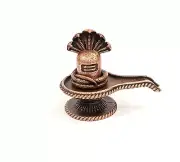 Copper Handmade Shivalingam Idol Statue Rich Patina Antique Finish