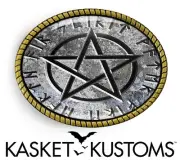 Cryptic Pentagram Belt Buckle - Gothic Occult Wiccan Pentacle Belt Buckle - 161