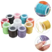10 Pcs 10M Waxed Cotton Cords Waterproof Beading Waxed Cotton Strings Bracelet