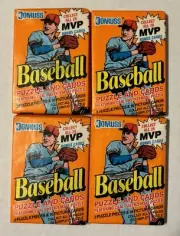 (4) 1990 Donruss Baseball Wax Packs Unopened Sealed from Box 64 Cards 12 Puzzle