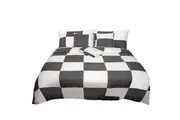Shangri La 6 Piece Comforter Set Check Charcoal Queen By Comforter Sets Queen