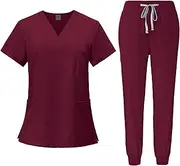 [Letuwj] Quick-drying short-sleeved dental nurse work uniforms overalls