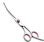 Dog Cutting Scissors for Grooming, Trimming Hair Scissors Curved Stainless Steel Dog Trimmer, Safety Pet Tool with Round Tips Professional Grooming Shears for Puppy & Cat