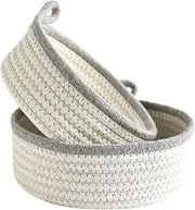 Generic Set of 2 Handcrafted Baskets for Home Organization, Gray, as described