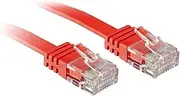 LINDY 47510 - Cat.6 Flat Ribbon Patch Cable Unshielded - Red - 0.3 m - Pack of 3