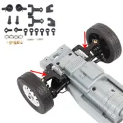 D12 D42 Metal Upper Lower Swing Arm Steering Cup Set for 1/10 WPL RC Car Truck a