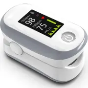 Alecaremed Pulse Oximeter, 4 Color OLED Display Oxygen Monitor Fingertip with...