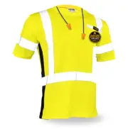 KwikSafety OPERATOR Hi Vis Reflective ANSI PPE Class 2 Short Sleeve Safety Shirt