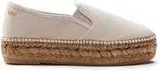 Viscata Castell Canvas Platform Slip On Espadrilles Spain Handmade 1 ½” Platform Heel Women's Sandals with Breathable Organic Cotton Canvas and 100% Natural Jute Midsole for All Casual Occasions
