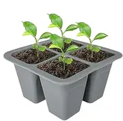 Seedling Tray - Plant Tray, Seedling Tray, Plant Start Tray, Silicone 4 Cell Nursing Pot, Reusable Growing Tray, Seedling Growing Tray