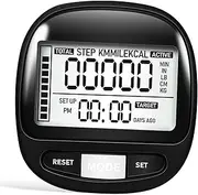 Yardwe Pedometer Monitor Step Counter for Seniors - Simple Walking Tracker With Clip-on Design - Outdoor Lap Counter Plastic