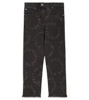 [Stella McCartney Kids] Stella McCartney Kids Logo printed jeans Y 3 black