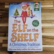 The Elf on the Shelf Boy Doll Brown Hair Blue Eye A Christmas Tradition Book Set