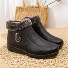 Winter Women's Snow Boots Warm Plush Lined Flat Comfort Non-Slip Fashion Shoes