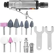 1/4" Pneumatic Sander Grinding Machine Kit, 23000RPM Professional Rotatory Tool Kit with Variable Rate Electric Drill Head 14pcs Accessories for Around-The-House Carving Crafting Projects