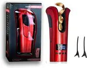 Auto Hair Curler Styler Tools Beach Waves Hair Waving Iron Rotating Ceramic Spin N Curl Air Magic Spiral Curling Irons RedNwithbox