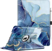 MCC iPad (A16) 11-inch 11th Gen Smart 360 Rotate Leather Case Cover Apple 11 Marble [Blue]