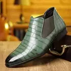 Men's Plus Size Ankle Boots Pointed Toe Dress Boots British Inspired Design Low