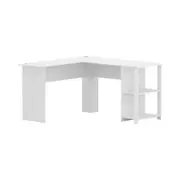 Artiss Computer Desk Shelf L-Shape White 136CM