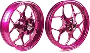 Pink Front and Rear Wheel Rims Compatible with Yamaha YZF R3 R25 MT03 MT25 2015-2024 ABS include, Motorcycle Replacement Accessories Parts