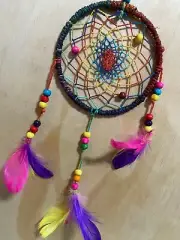 Earth Rope Dream Catcher Vibrant Colours 11cm Web
