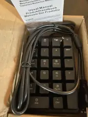 Number Pad, ROTTAY Mechanical USB Wired Numeric Keypad with Blue LED Backlit 22