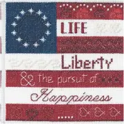 Patriotic Freedom Stitch Kit - Liberty's Beaded Cross Stitch Quartet 2019