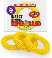 Evergreen Research Superband - Repels Mosquitos & Other Flying Insects - One Size Fits All - Easy & Safe to Use for Kids, Adults, and Pets - Deet Free (Pack of 25)