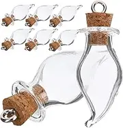 30pcs DIY Decorative Glass Wishing Bottles Water Drop Shape with Cork Stoppers for Drift Messages Candy Storage and Craft Projects Unique Glass Wish Bottles for Creative Uses
