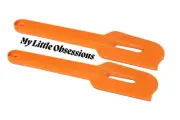 Tupperware Set of 2 New Orange Paddle Scrapers Spatulas 8.75 inches