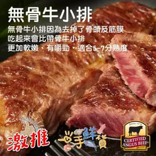 【一手鮮貨】CAB無骨熟成牛小排(2片組/單片200g)