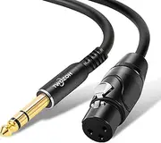 Twozoh XLR Female to 1/4 Inch (6.35mm) TRS Cable, Quarter Inch Jack Balanced to XLR Microphone Cable 3.3FT (Profesional/HiFi)