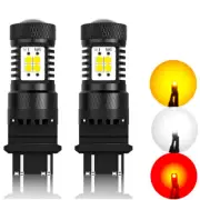 AUX 7443 7440 LED Red Strobe Flash Brake Stop Tail Parking Light Bulbs CANBUS H (for: Renault)