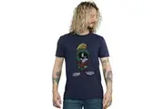 Looney Tunes Mens Marvin The Martian Pose Cotton T-Shirt (Navy Blue) - UTBI1286