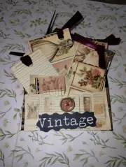 Small Vintage Pocket Embellishments Junk Journals Scrapbook Usa