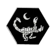 NEW Scorpio Enamel Pin - 1" Black & Silver Gothic Scorpion Fashion Lapel Pin