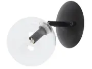 Aksel 1 Light Wall Bracket in Black/Clear