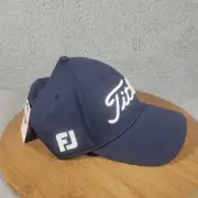 Titleist Tour Golf Hat FJ Foot Joy Pro V1 Fitted A-Flex M/L Navy/White Cap