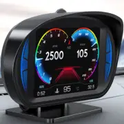 Car Head Up Display Gauge OBD GPS Dual Dystem Speedometer Overspeed Alarm HUD (for: Peugeot)