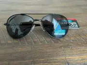 Foster Grant Lenses for Driving MaxBlock UVA-UVB Aviator Black sunglasses