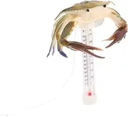 VERDANVERSE Floating Pool Thermometer Crab Water Temperature for Summer Parties Accurate Readings Fahrenheit Celsius for Pools and Aquariums