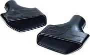 Compatible For BMW G30 G31 520i 530i 528i Upgrade 5 Series Car 304 Stainless Steel Exhaust Tip Black Plated Rectangle Muffler Tail tip(Black)