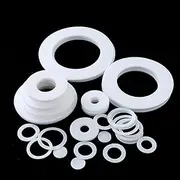 50pcs PTFE Flat Washer Flange, Thick 1 2 Mm Gasket Spacer Sealing for Pressure Gage, ID 5 14Mm PTFE Flat Washer Assortment(7x4x1mm)